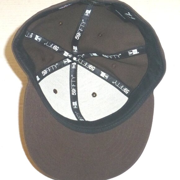 New Era 59Fifty Cleveland Browns Spell Out Fitted Embroidered Hat Size: 7 5/8 - Picture 6 of 9